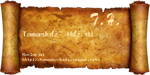 Tamaskó Hédi névjegykártya
